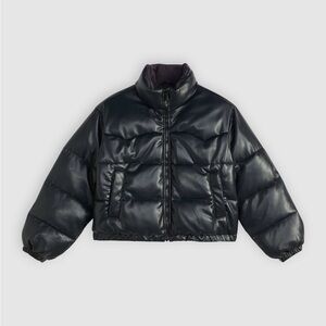 Kids Black Puffer Jacket